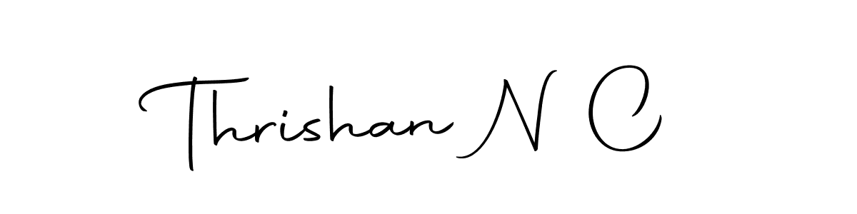 Design your own signature with our free online signature maker. With this signature software, you can create a handwritten (Autography-DOLnW) signature for name Thrishan N C. Thrishan N C signature style 10 images and pictures png
