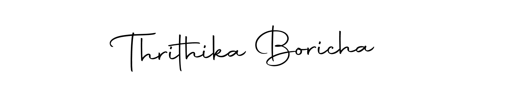 How to make Thrithika Boricha signature? Autography-DOLnW is a professional autograph style. Create handwritten signature for Thrithika Boricha name. Thrithika Boricha signature style 10 images and pictures png