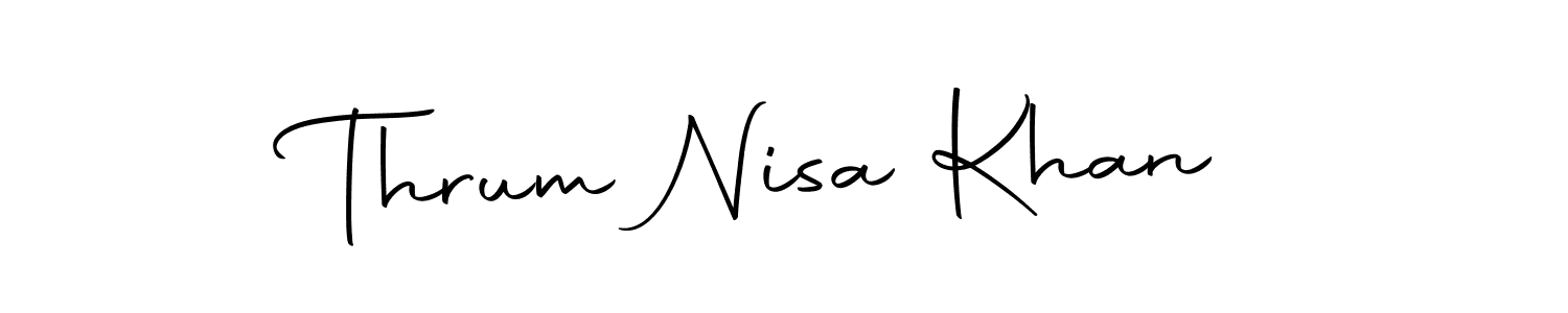 Make a beautiful signature design for name Thrum Nisa Khan. Use this online signature maker to create a handwritten signature for free. Thrum Nisa Khan signature style 10 images and pictures png