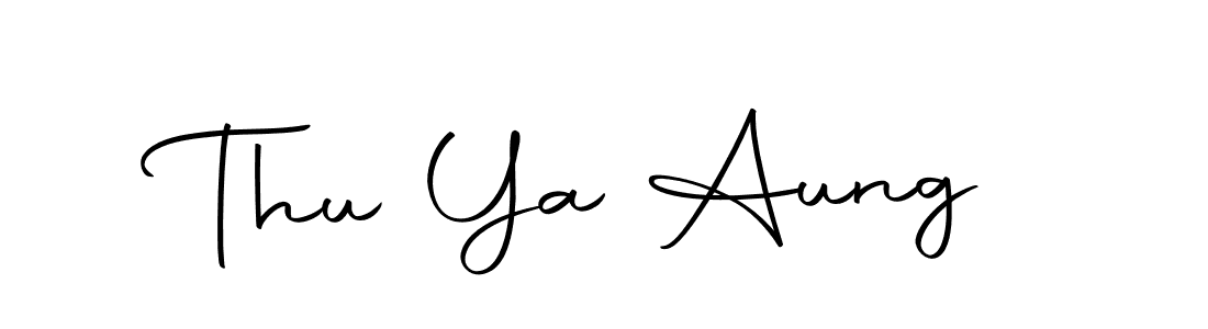 The best way (Autography-DOLnW) to make a short signature is to pick only two or three words in your name. The name Thu Ya Aung include a total of six letters. For converting this name. Thu Ya Aung signature style 10 images and pictures png