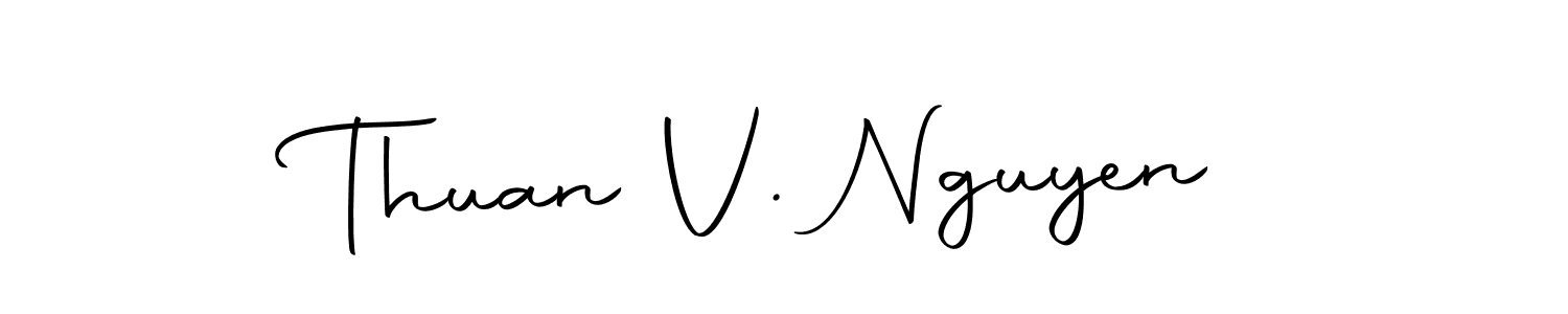 Create a beautiful signature design for name Thuan V. Nguyen. With this signature (Autography-DOLnW) fonts, you can make a handwritten signature for free. Thuan V. Nguyen signature style 10 images and pictures png