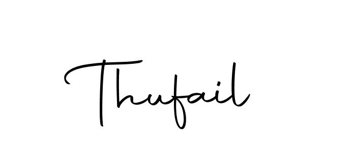 Design your own signature with our free online signature maker. With this signature software, you can create a handwritten (Autography-DOLnW) signature for name Thufail. Thufail signature style 10 images and pictures png