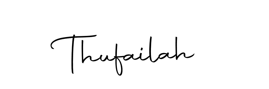 Design your own signature with our free online signature maker. With this signature software, you can create a handwritten (Autography-DOLnW) signature for name Thufailah. Thufailah signature style 10 images and pictures png