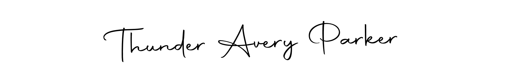 Make a beautiful signature design for name Thunder Avery Parker. With this signature (Autography-DOLnW) style, you can create a handwritten signature for free. Thunder Avery Parker signature style 10 images and pictures png