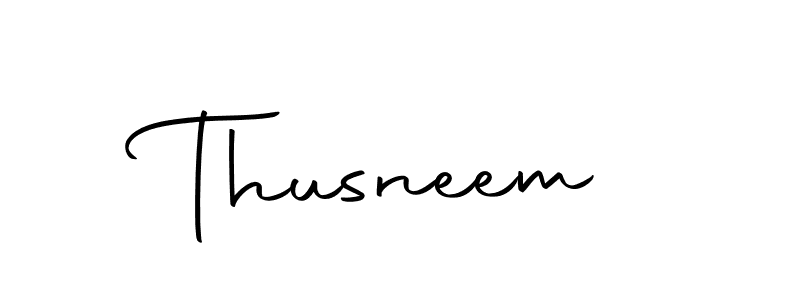 Create a beautiful signature design for name Thusneem. With this signature (Autography-DOLnW) fonts, you can make a handwritten signature for free. Thusneem signature style 10 images and pictures png