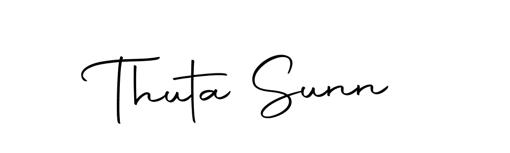 Use a signature maker to create a handwritten signature online. With this signature software, you can design (Autography-DOLnW) your own signature for name Thuta Sunn. Thuta Sunn signature style 10 images and pictures png