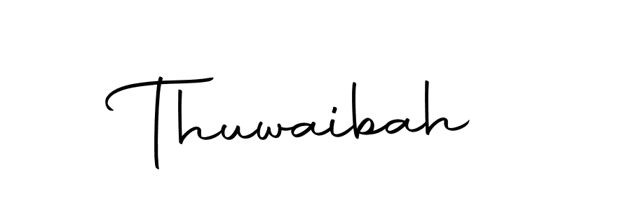 The best way (Autography-DOLnW) to make a short signature is to pick only two or three words in your name. The name Thuwaibah include a total of six letters. For converting this name. Thuwaibah signature style 10 images and pictures png