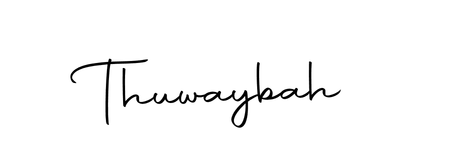 Make a beautiful signature design for name Thuwaybah. Use this online signature maker to create a handwritten signature for free. Thuwaybah signature style 10 images and pictures png