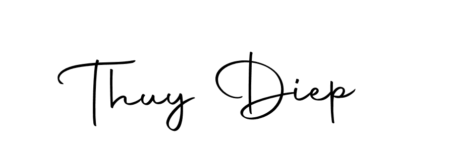 Design your own signature with our free online signature maker. With this signature software, you can create a handwritten (Autography-DOLnW) signature for name Thuy Diep. Thuy Diep signature style 10 images and pictures png