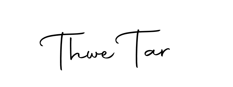 Create a beautiful signature design for name Thwe Tar. With this signature (Autography-DOLnW) fonts, you can make a handwritten signature for free. Thwe Tar signature style 10 images and pictures png