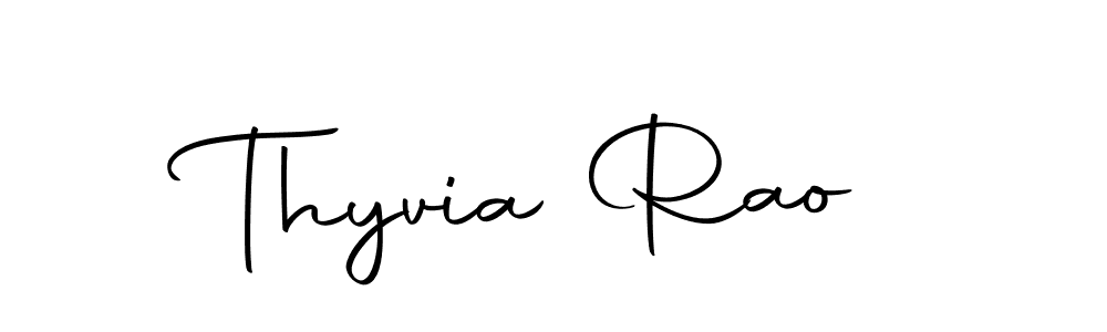 Make a beautiful signature design for name Thyvia Rao. Use this online signature maker to create a handwritten signature for free. Thyvia Rao signature style 10 images and pictures png