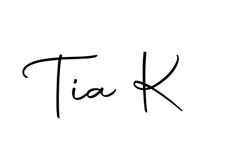 Use a signature maker to create a handwritten signature online. With this signature software, you can design (Autography-DOLnW) your own signature for name Tia K. Tia K signature style 10 images and pictures png