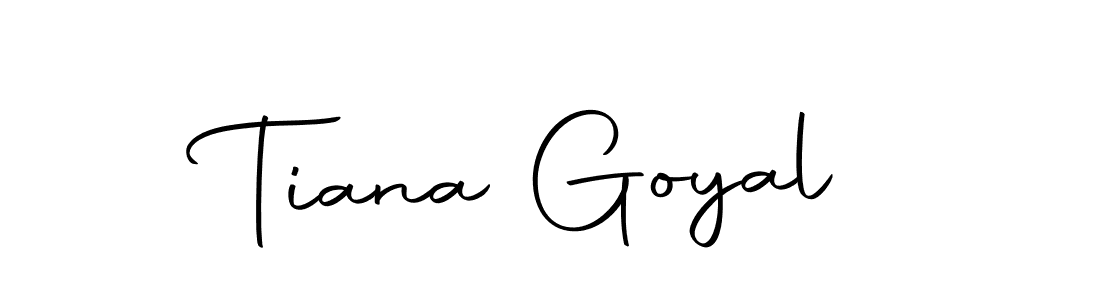 You should practise on your own different ways (Autography-DOLnW) to write your name (Tiana Goyal) in signature. don't let someone else do it for you. Tiana Goyal signature style 10 images and pictures png