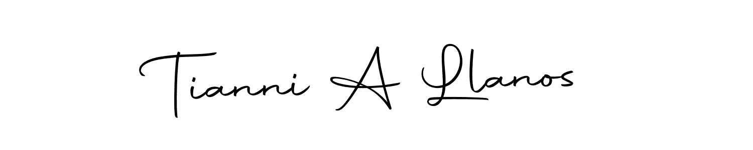 This is the best signature style for the Tianni A Llanos name. Also you like these signature font (Autography-DOLnW). Mix name signature. Tianni A Llanos signature style 10 images and pictures png