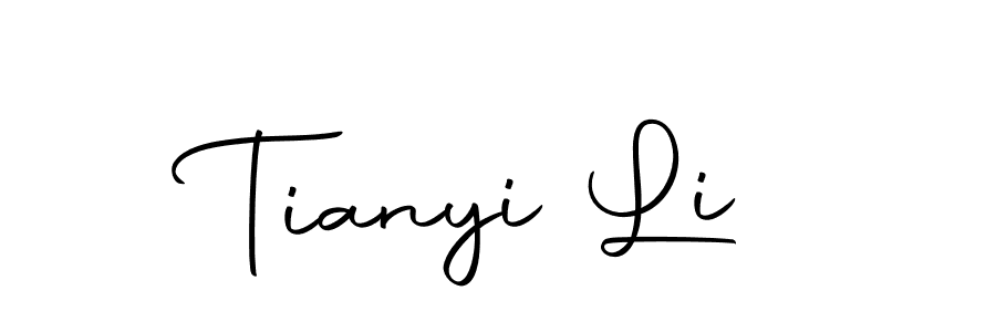 How to make Tianyi Li name signature. Use Autography-DOLnW style for creating short signs online. This is the latest handwritten sign. Tianyi Li signature style 10 images and pictures png