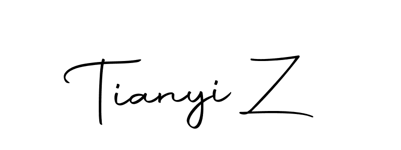 You should practise on your own different ways (Autography-DOLnW) to write your name (Tianyi Z) in signature. don't let someone else do it for you. Tianyi Z signature style 10 images and pictures png