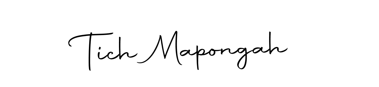The best way (Autography-DOLnW) to make a short signature is to pick only two or three words in your name. The name Tich Mapongah include a total of six letters. For converting this name. Tich Mapongah signature style 10 images and pictures png