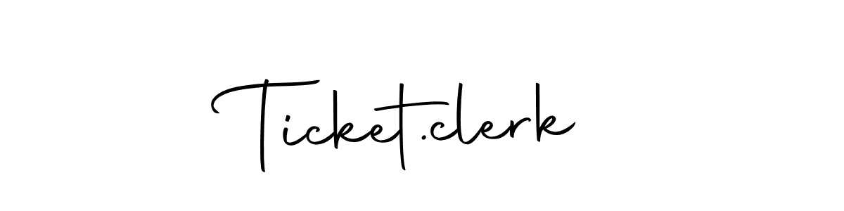 Also we have Ticket.clerk name is the best signature style. Create professional handwritten signature collection using Autography-DOLnW autograph style. Ticket.clerk signature style 10 images and pictures png