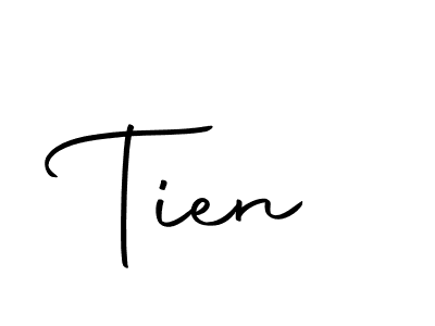 Use a signature maker to create a handwritten signature online. With this signature software, you can design (Autography-DOLnW) your own signature for name Tien. Tien signature style 10 images and pictures png