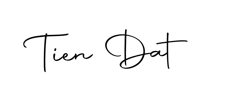 You can use this online signature creator to create a handwritten signature for the name Tien Dat. This is the best online autograph maker. Tien Dat signature style 10 images and pictures png