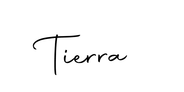 Design your own signature with our free online signature maker. With this signature software, you can create a handwritten (Autography-DOLnW) signature for name Tierra. Tierra signature style 10 images and pictures png