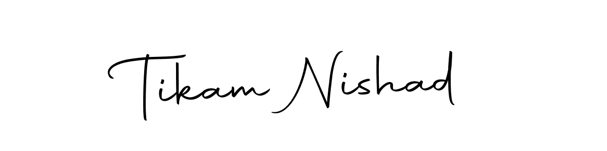 Create a beautiful signature design for name Tikam Nishad. With this signature (Autography-DOLnW) fonts, you can make a handwritten signature for free. Tikam Nishad signature style 10 images and pictures png