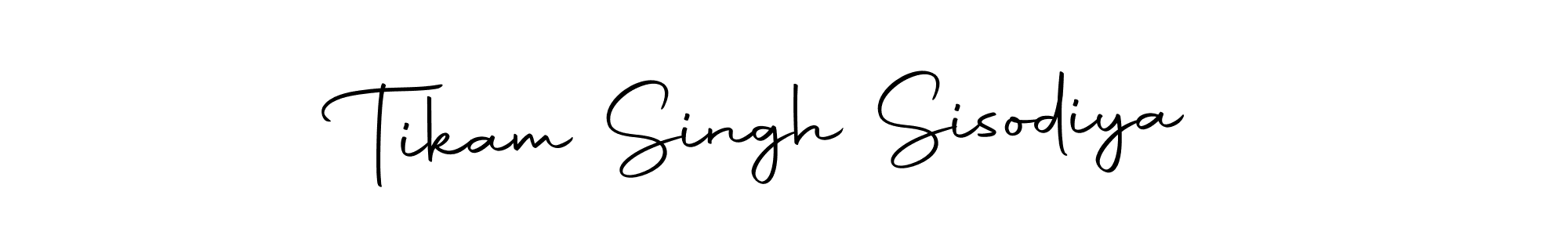 How to make Tikam Singh Sisodiya name signature. Use Autography-DOLnW style for creating short signs online. This is the latest handwritten sign. Tikam Singh Sisodiya signature style 10 images and pictures png