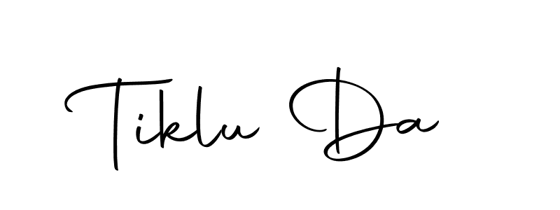 You can use this online signature creator to create a handwritten signature for the name Tiklu Da. This is the best online autograph maker. Tiklu Da signature style 10 images and pictures png