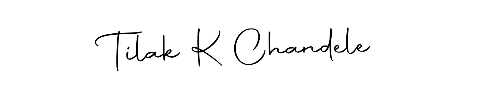 Design your own signature with our free online signature maker. With this signature software, you can create a handwritten (Autography-DOLnW) signature for name Tilak K Chandele. Tilak K Chandele signature style 10 images and pictures png