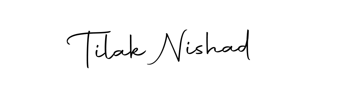 This is the best signature style for the Tilak Nishad name. Also you like these signature font (Autography-DOLnW). Mix name signature. Tilak Nishad signature style 10 images and pictures png