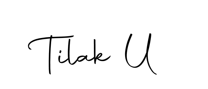 You can use this online signature creator to create a handwritten signature for the name Tilak U. This is the best online autograph maker. Tilak U signature style 10 images and pictures png