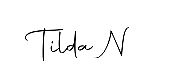 The best way (Autography-DOLnW) to make a short signature is to pick only two or three words in your name. The name Tilda N include a total of six letters. For converting this name. Tilda N signature style 10 images and pictures png