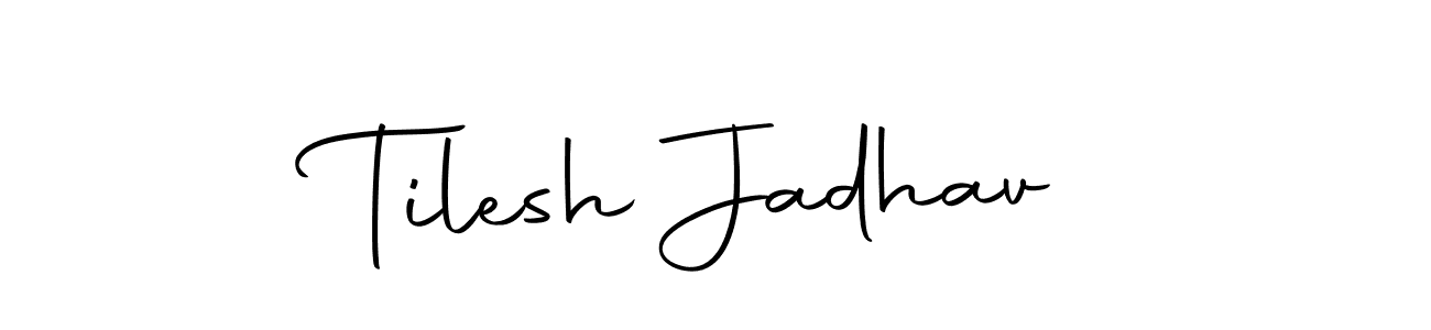 This is the best signature style for the Tilesh Jadhav name. Also you like these signature font (Autography-DOLnW). Mix name signature. Tilesh Jadhav signature style 10 images and pictures png