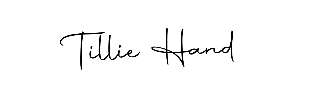 Similarly Autography-DOLnW is the best handwritten signature design. Signature creator online .You can use it as an online autograph creator for name Tillie Hand. Tillie Hand signature style 10 images and pictures png