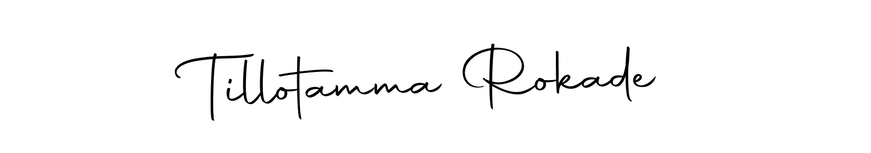 Autography-DOLnW is a professional signature style that is perfect for those who want to add a touch of class to their signature. It is also a great choice for those who want to make their signature more unique. Get Tillotamma Rokade name to fancy signature for free. Tillotamma Rokade signature style 10 images and pictures png