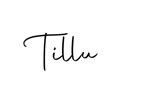 Create a beautiful signature design for name Tillu. With this signature (Autography-DOLnW) fonts, you can make a handwritten signature for free. Tillu signature style 10 images and pictures png