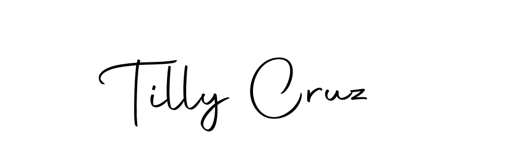 How to make Tilly Cruz name signature. Use Autography-DOLnW style for creating short signs online. This is the latest handwritten sign. Tilly Cruz signature style 10 images and pictures png