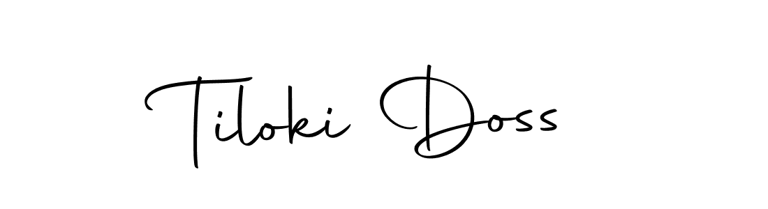 Make a short Tiloki Doss signature style. Manage your documents anywhere anytime using Autography-DOLnW. Create and add eSignatures, submit forms, share and send files easily. Tiloki Doss signature style 10 images and pictures png