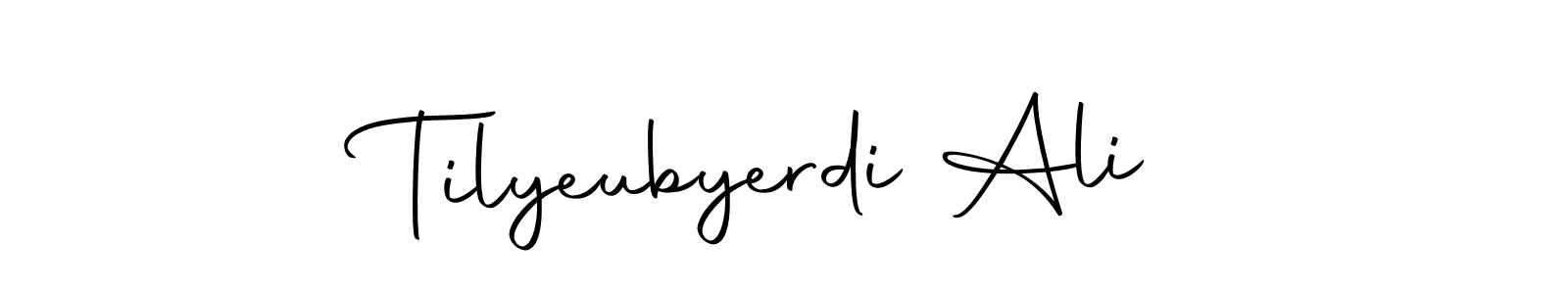 Design your own signature with our free online signature maker. With this signature software, you can create a handwritten (Autography-DOLnW) signature for name Tilyeubyerdi Ali. Tilyeubyerdi Ali signature style 10 images and pictures png