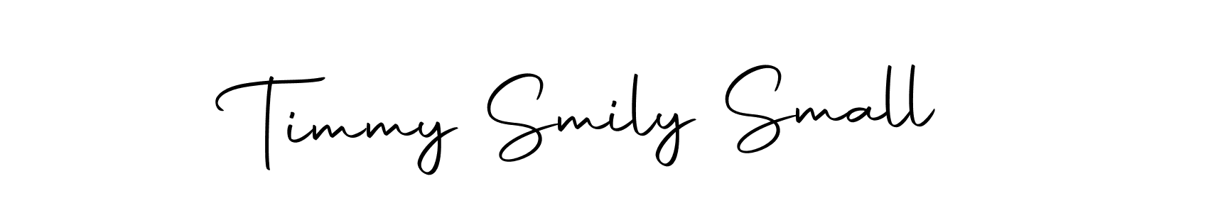 Make a beautiful signature design for name Timmy Smily Small. With this signature (Autography-DOLnW) style, you can create a handwritten signature for free. Timmy Smily Small signature style 10 images and pictures png