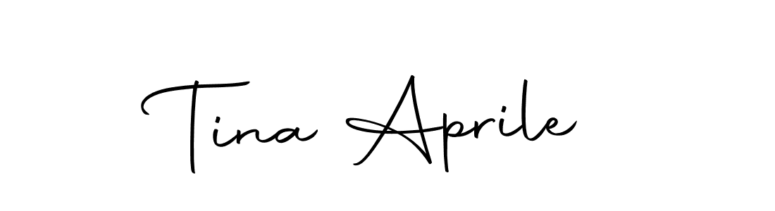 How to make Tina Aprile name signature. Use Autography-DOLnW style for creating short signs online. This is the latest handwritten sign. Tina Aprile signature style 10 images and pictures png