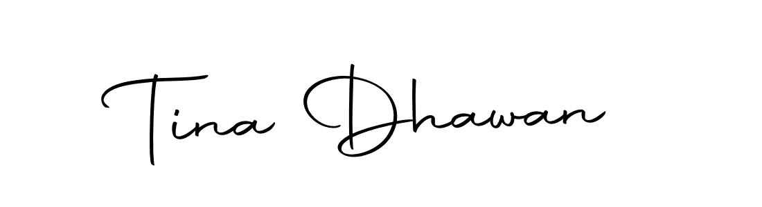 Design your own signature with our free online signature maker. With this signature software, you can create a handwritten (Autography-DOLnW) signature for name Tina Dhawan. Tina Dhawan signature style 10 images and pictures png