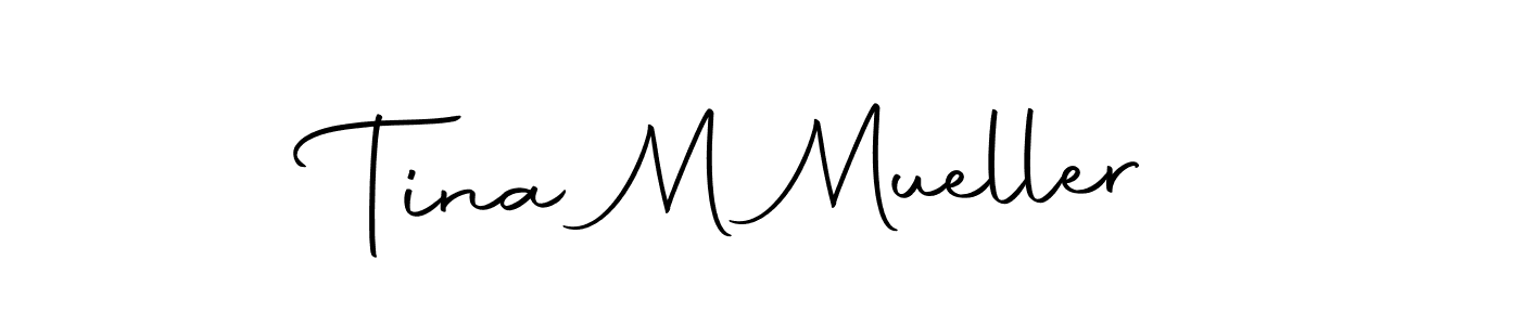 This is the best signature style for the Tina M Mueller name. Also you like these signature font (Autography-DOLnW). Mix name signature. Tina M Mueller signature style 10 images and pictures png