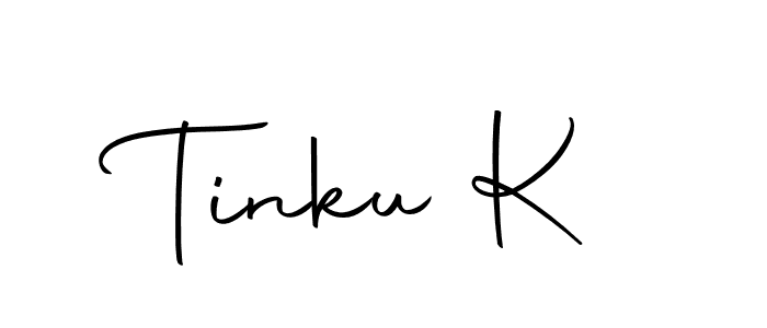 You should practise on your own different ways (Autography-DOLnW) to write your name (Tinku K) in signature. don't let someone else do it for you. Tinku K signature style 10 images and pictures png