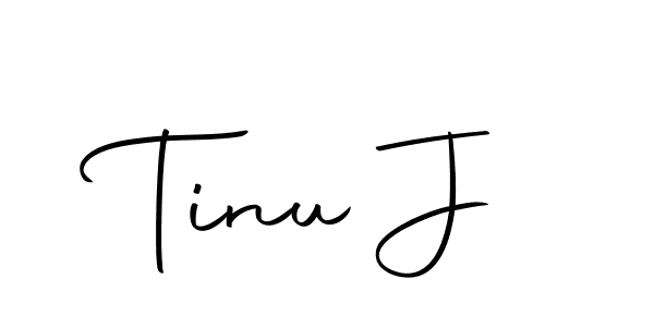 Create a beautiful signature design for name Tinu J. With this signature (Autography-DOLnW) fonts, you can make a handwritten signature for free. Tinu J signature style 10 images and pictures png