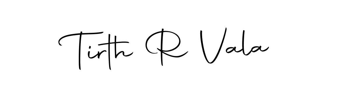 The best way (Autography-DOLnW) to make a short signature is to pick only two or three words in your name. The name Tirth R Vala include a total of six letters. For converting this name. Tirth R Vala signature style 10 images and pictures png