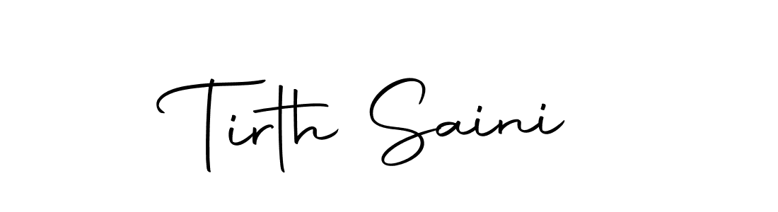 Design your own signature with our free online signature maker. With this signature software, you can create a handwritten (Autography-DOLnW) signature for name Tirth Saini. Tirth Saini signature style 10 images and pictures png