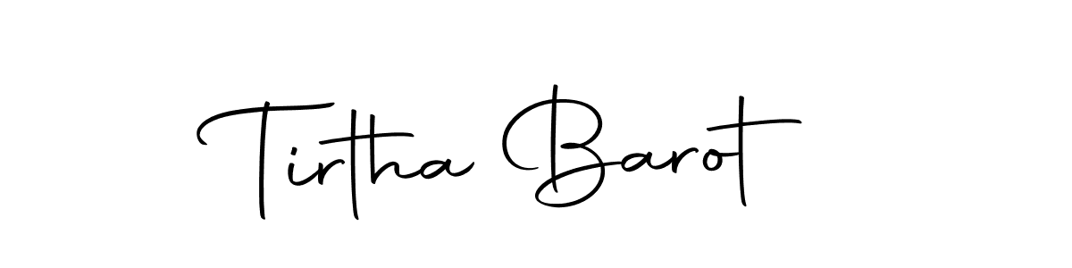 Use a signature maker to create a handwritten signature online. With this signature software, you can design (Autography-DOLnW) your own signature for name Tirtha Barot. Tirtha Barot signature style 10 images and pictures png