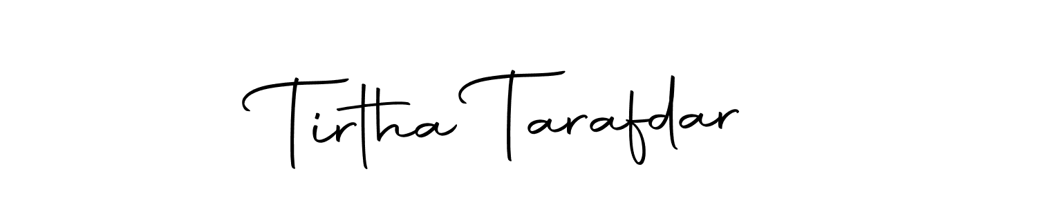 How to make Tirtha Tarafdar name signature. Use Autography-DOLnW style for creating short signs online. This is the latest handwritten sign. Tirtha Tarafdar signature style 10 images and pictures png