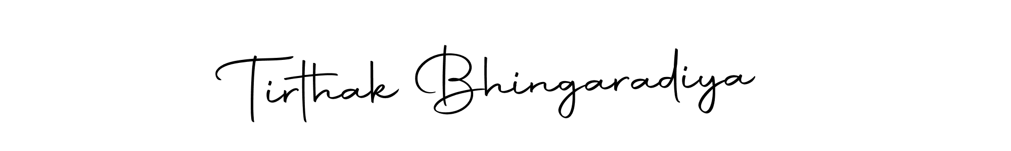 Make a beautiful signature design for name Tirthak Bhingaradiya. Use this online signature maker to create a handwritten signature for free. Tirthak Bhingaradiya signature style 10 images and pictures png